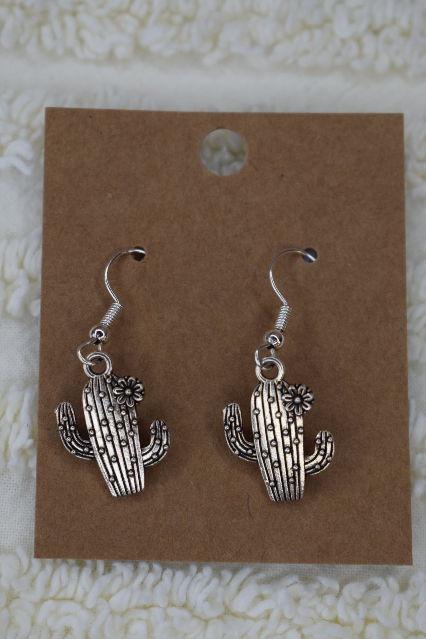 Metal Cactus Earrings