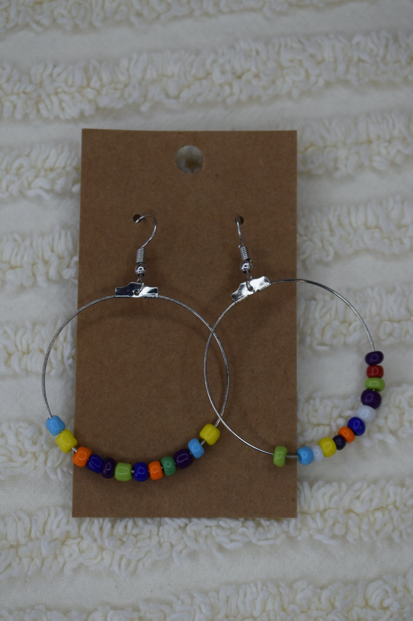 Colorful Seed bead Hoops