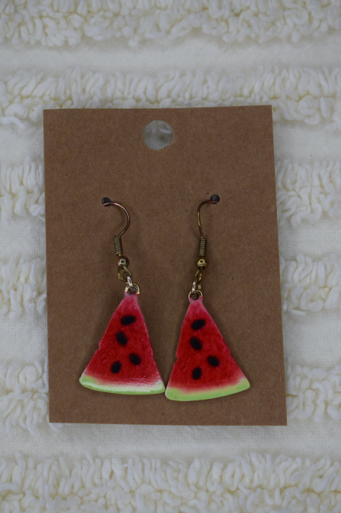 metal watermelon earrings