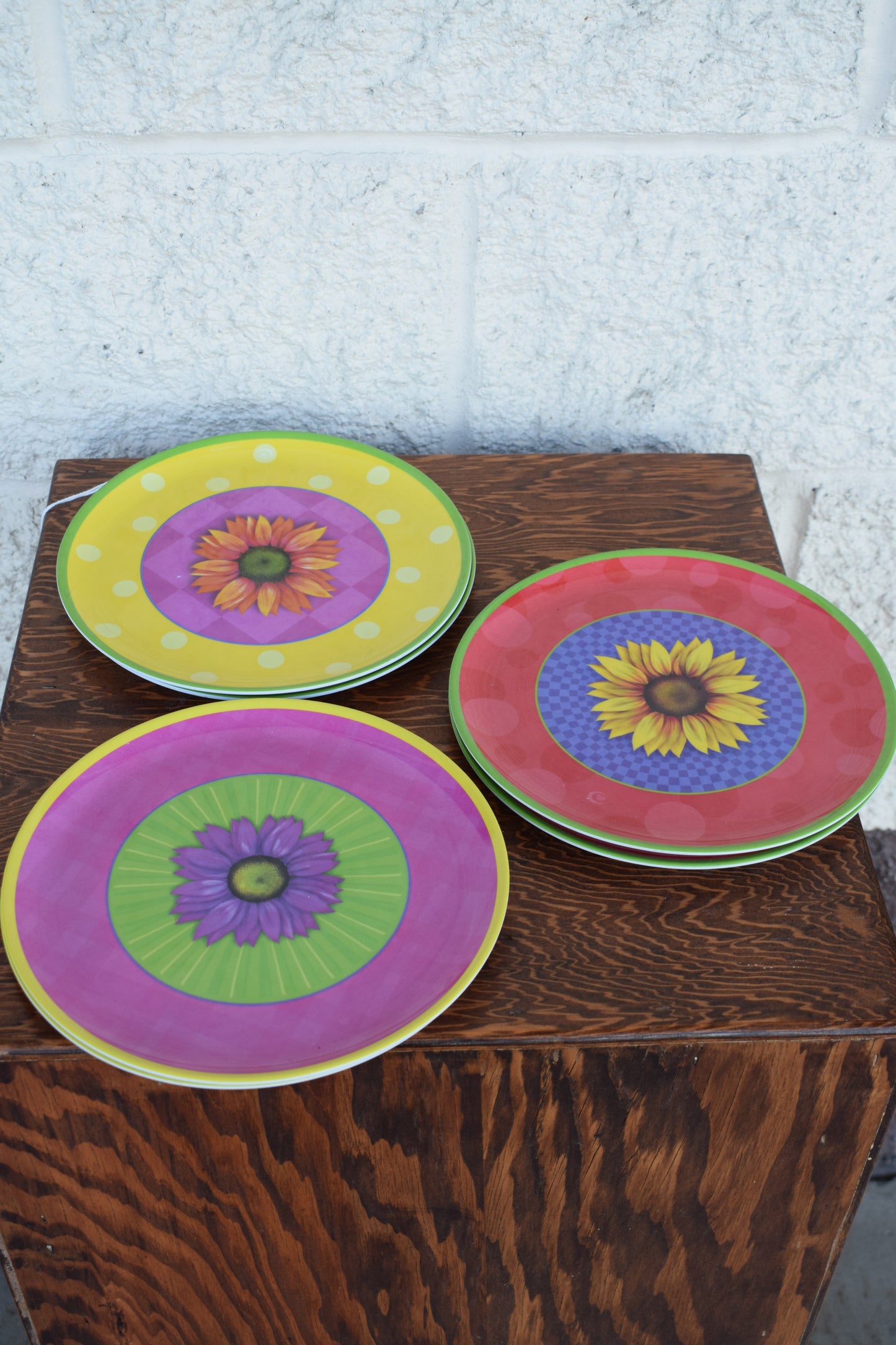 Summer Flower Plates - set of 6