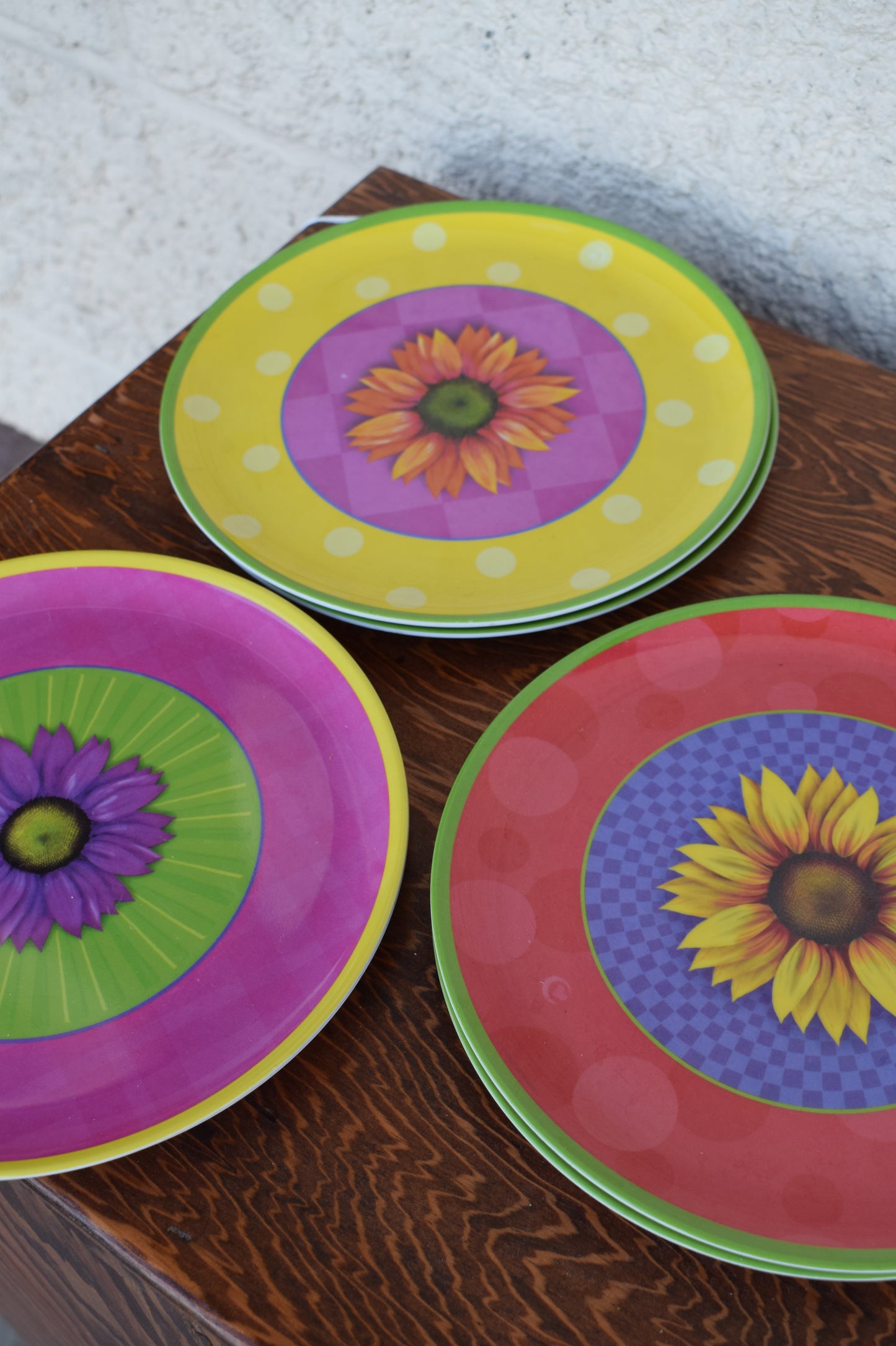 Summer Flower Plates - set of 6