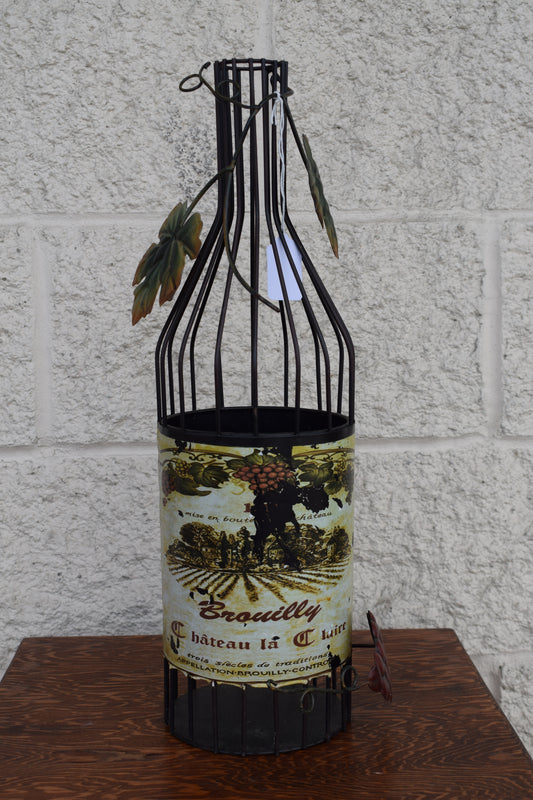 Metal Wine Bottle Decor