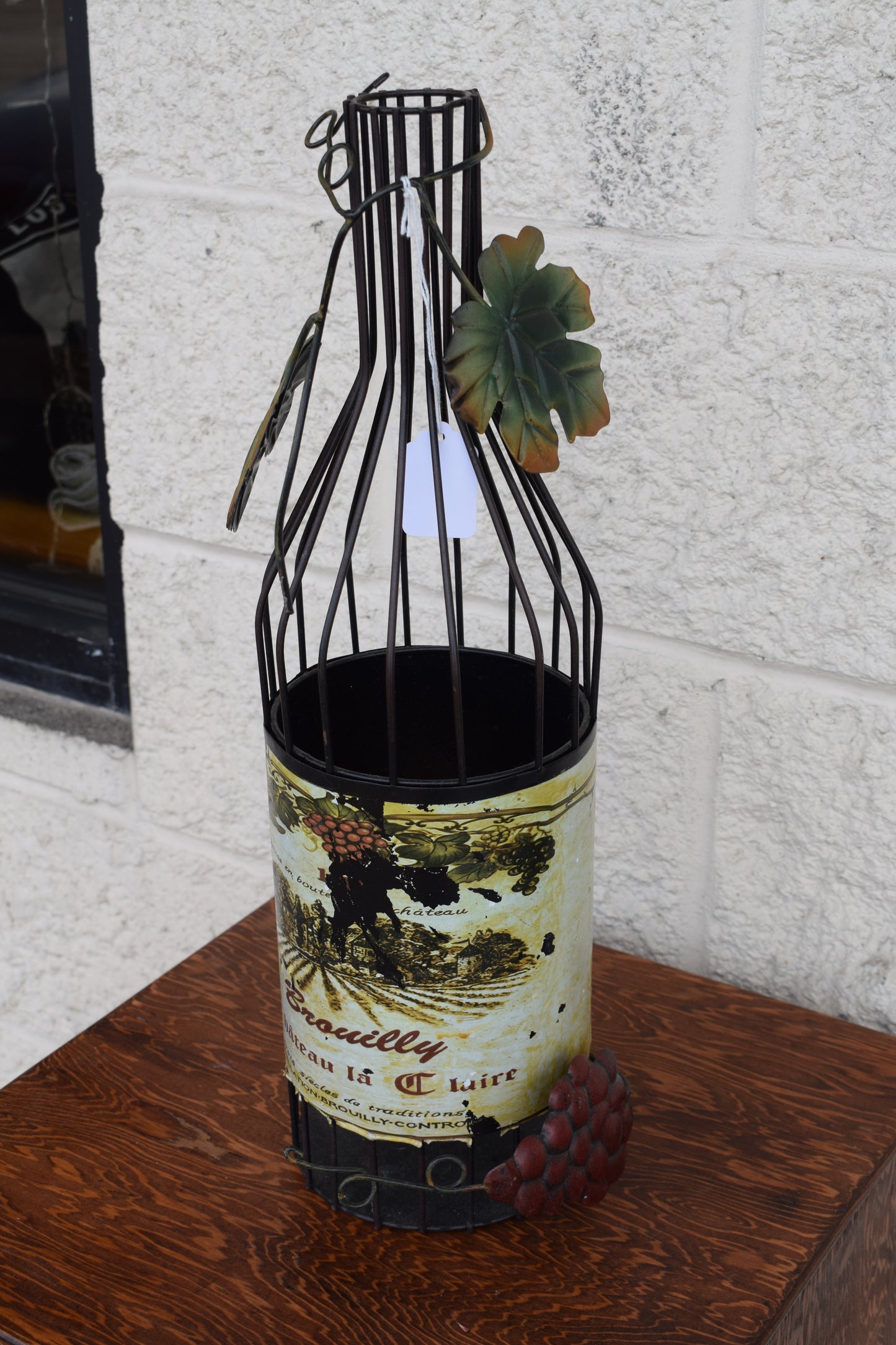 Metal Wine Bottle Decor