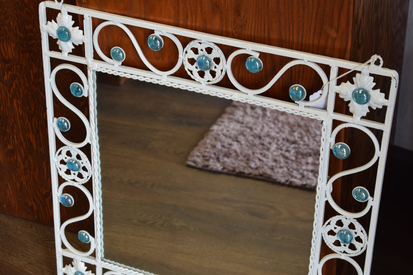 Square Metal Framed Mirror