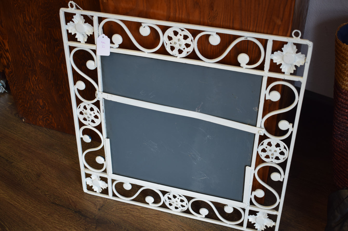 Square Metal Framed Mirror